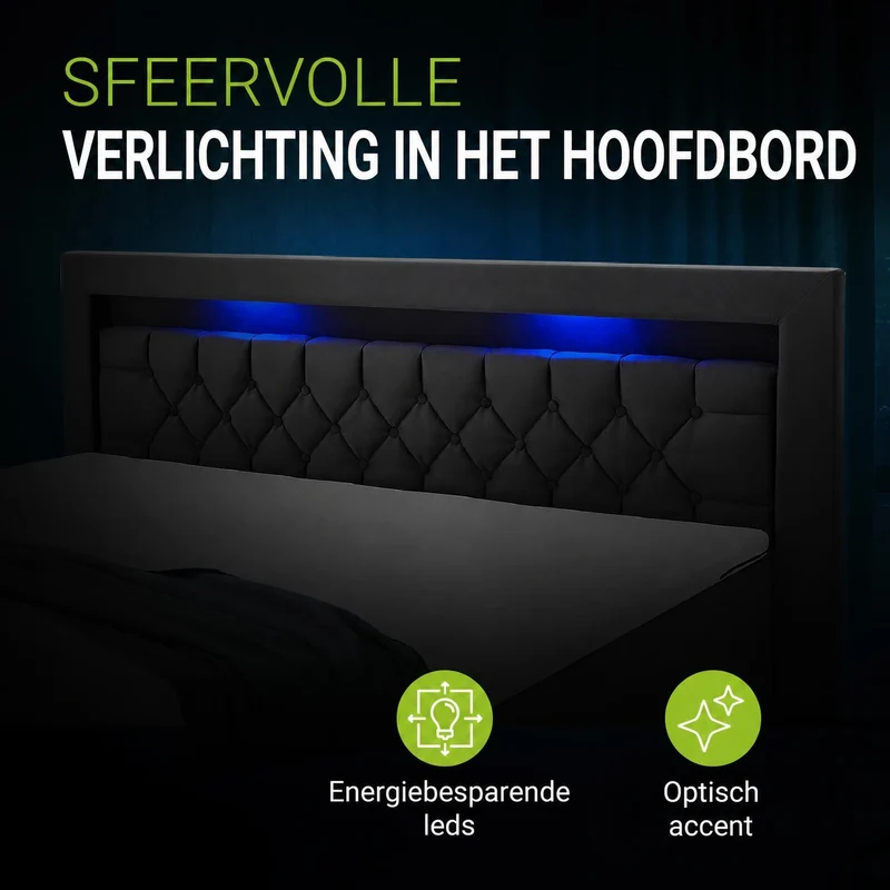 Boxspringbett Leona - Samt
