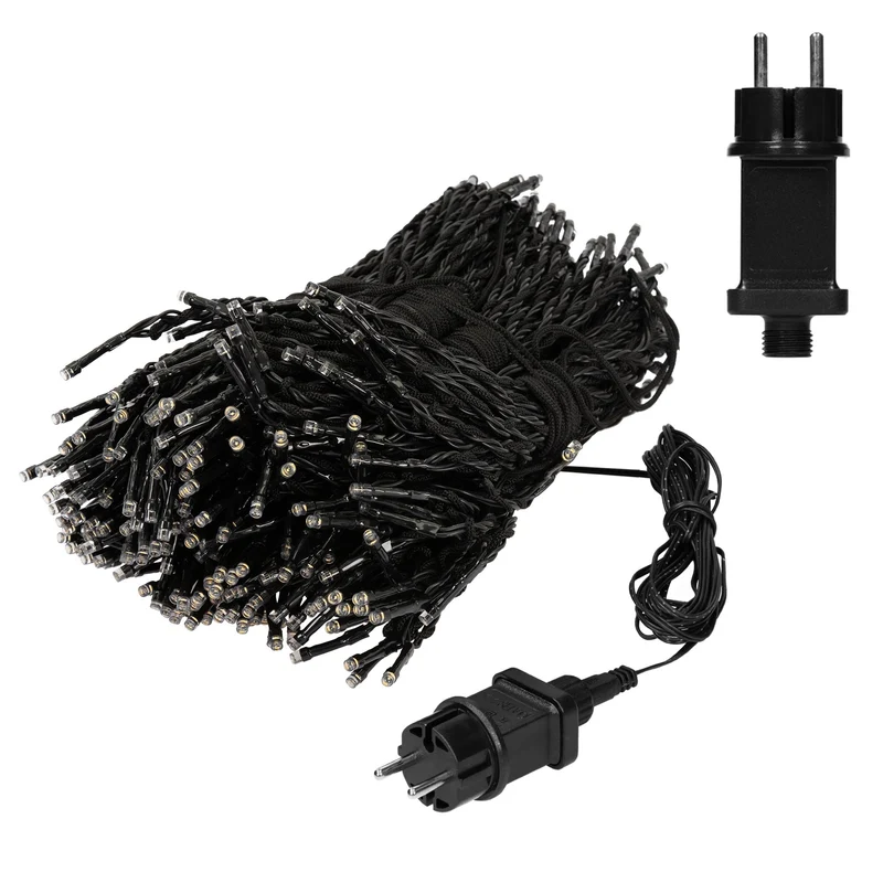 LED Lichterkette Fahnenmastbeleuchtung 8m mit 360 LEDs Warmweiß
