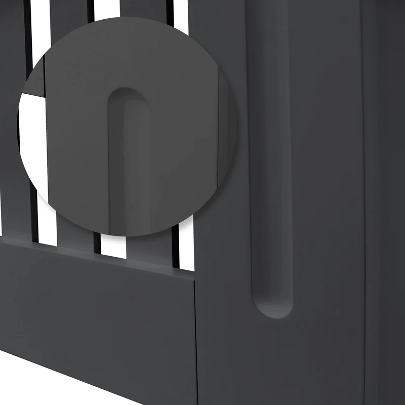 B-Ware Heizkörperverkleidung 152x19x82 cm Landhaus Anthrazit aus MDF ML-Design