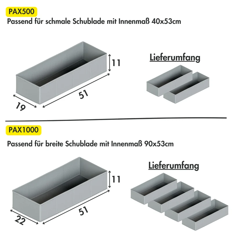 Organizer für PAX Schrank - Schubladen Ordnungssystem für IKEA Kleiderschrank