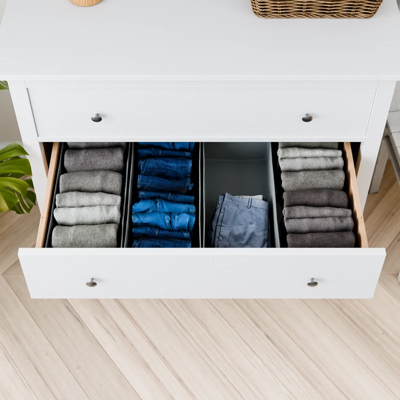 4er-Set Schubladen-Organizer für IKEA Hemnes Kommode, 42 x 20,5 x 13cm