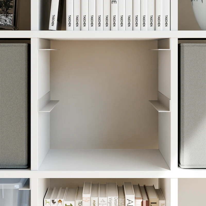 IKEA Kallax Einsatz für Samla Boxen, Schienensystem für transparente Kisten