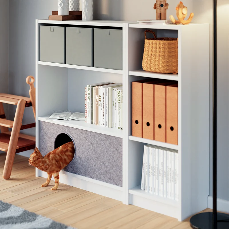 Katzenhöhle für IKEA Billy Regal 75 x 25 x 29cm, Filzhöhle für Katzen