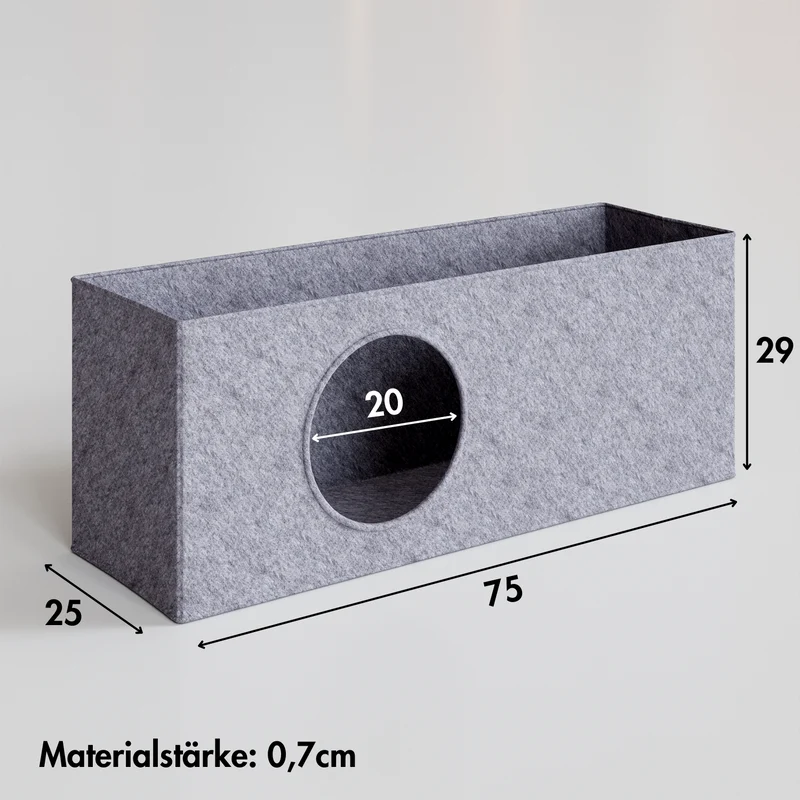 Katzenhöhle für IKEA Billy Regal 75 x 25 x 29cm, Filzhöhle für Katzen