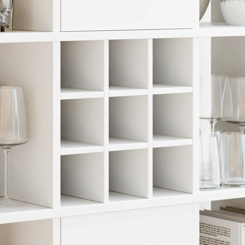 IKEA Kallax Flascheneinsatz, weiß - 33 x 33cm, Aufbewahrung für Flaschen oder Handtücher