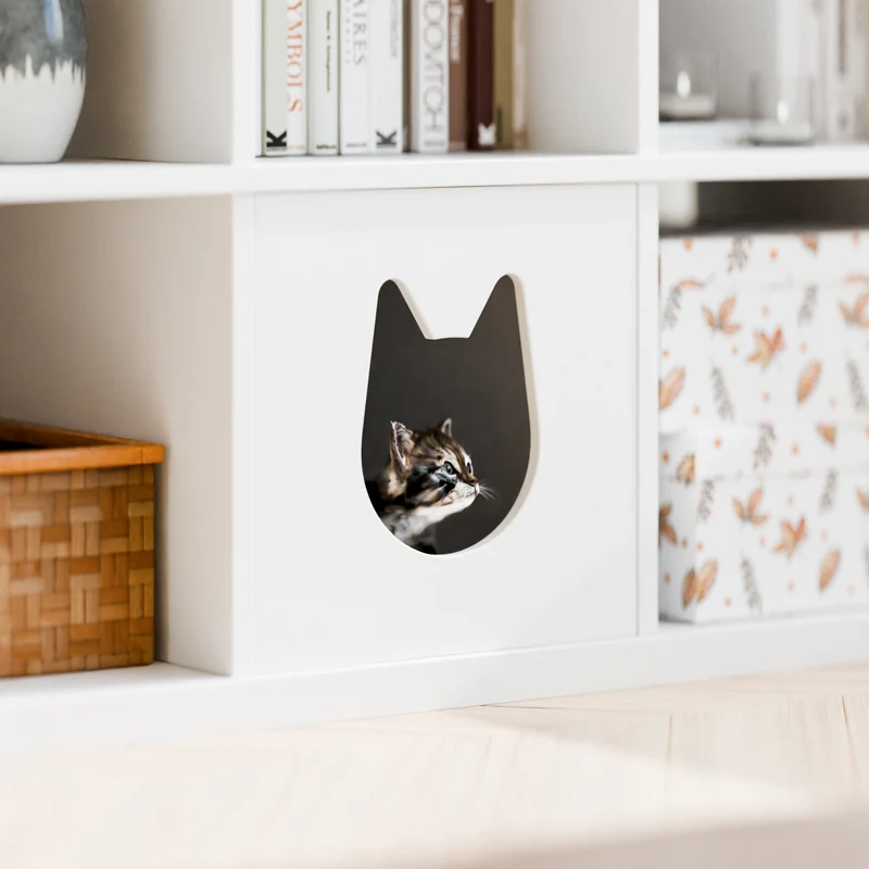 IKEA Kallax Katzenhaus, weiß - 33 x 33cm, Katzenhöhle, Schlafplatz