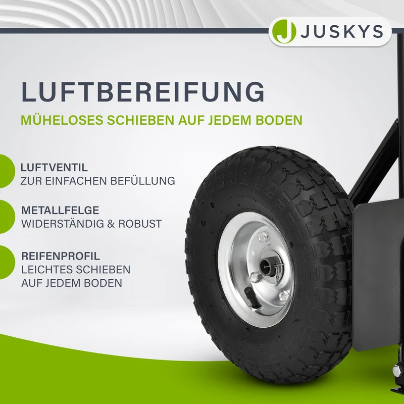 Sackkarre Basic in schwarz mit roten Griffen klappbar