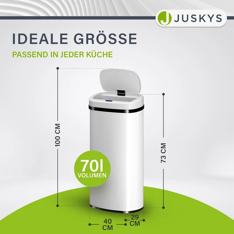 Rechteckiger Mülleimer mit Sensor