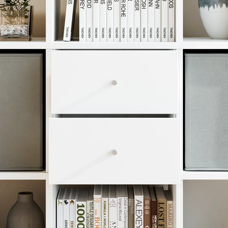 IKEA Kallax Einsatz mit 2 Schubladen, weiß - 33 x 33cm
