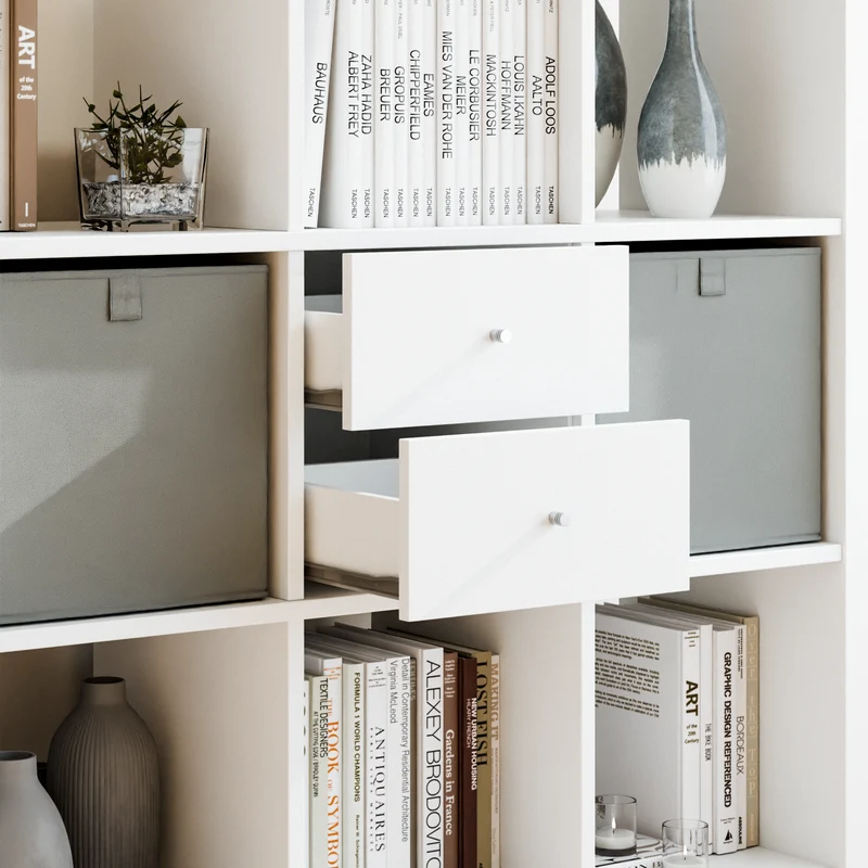 IKEA Kallax Einsatz mit 2 Schubladen, weiß - 33 x 33cm