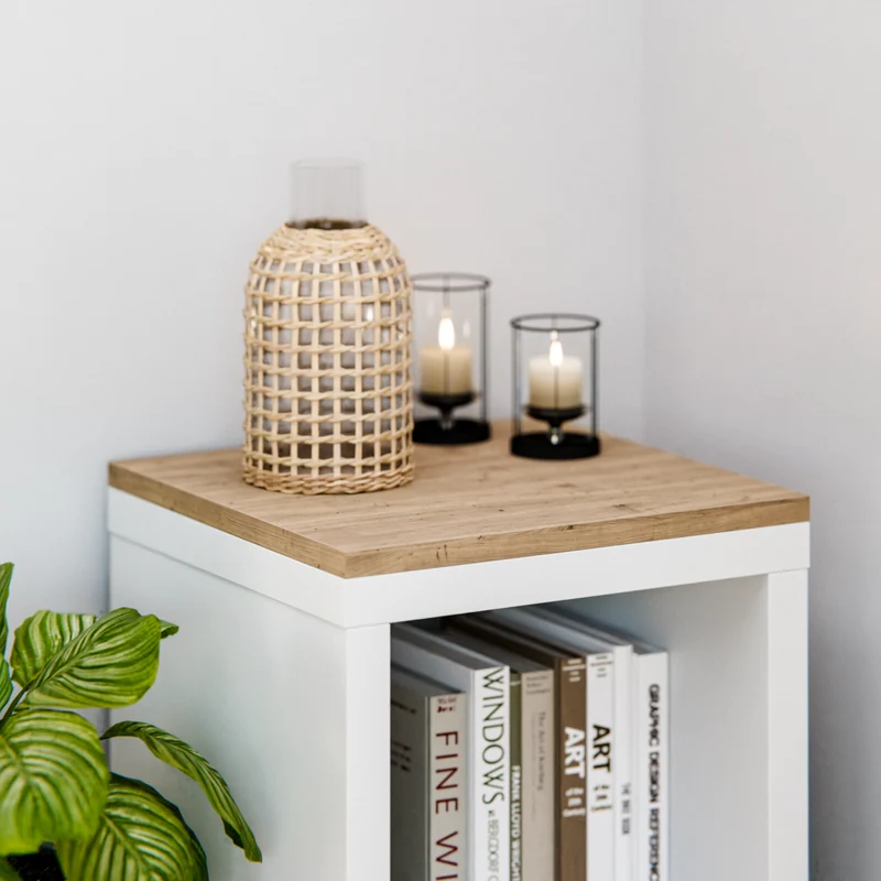 Holzplatte für 1er IKEA Kallax Regal, Eiche - Deckplatte, 41,3 x 39,2 x 1,9cm