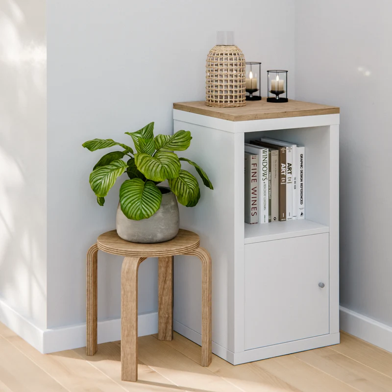 Holzplatte für 1er IKEA Kallax Regal, Eiche - Deckplatte, 41,3 x 39,2 x 1,9cm