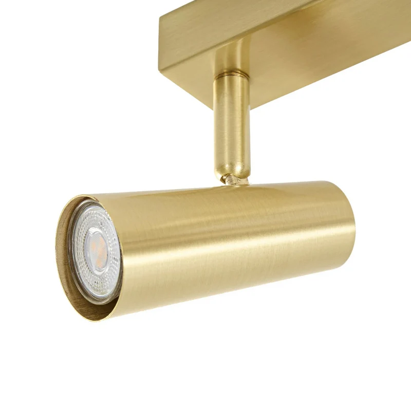 B-Ware Lindby Deckenstrahler Iluna 6-flg LED Strahler dimmbar messing 95x4,2cm Lampe
