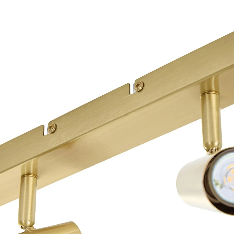 B-Ware Lindby Deckenstrahler Iluna 6-flg LED Strahler dimmbar messing 95x4,2cm Lampe