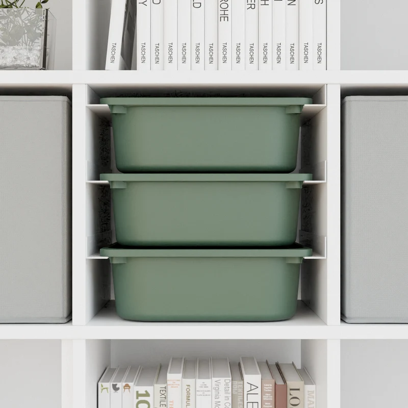 Ikea Kallax Halterung für Trofast Boxen Schienensystem mit passenden Kisten