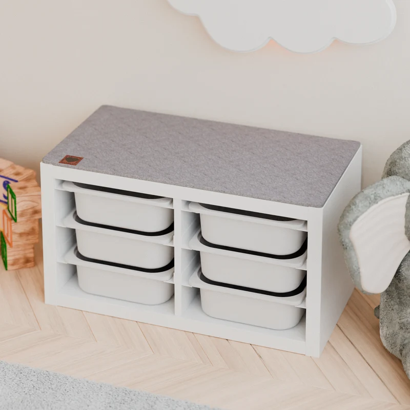 Ikea Kallax Halterung für Trofast Boxen Schienensystem mit passenden Kisten
