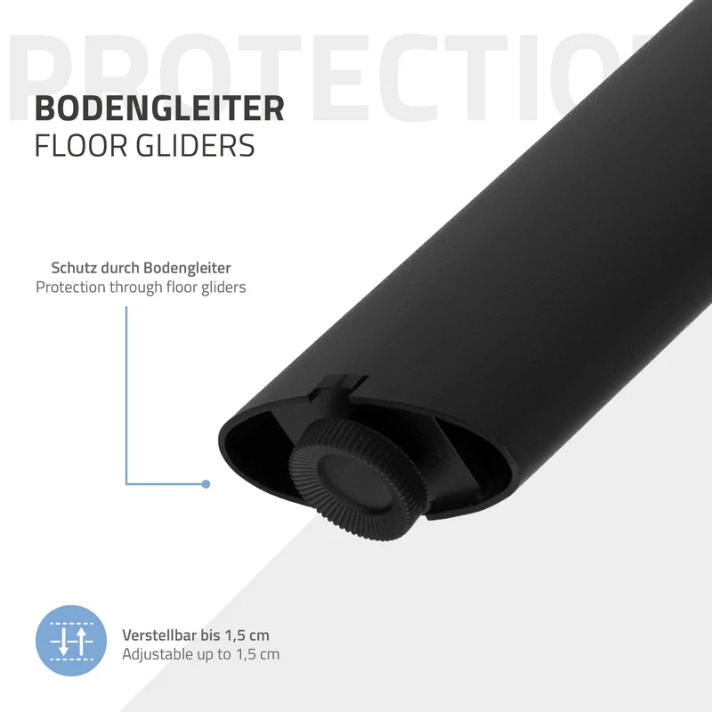 ML-DESIGN | Tischbeine 2er Set A-Form mit ovalem Profil 60x72 cm aus Stahl Schwarz Tischgestell Tischfüße Tischkufen für Esstisch & Schreibtisch