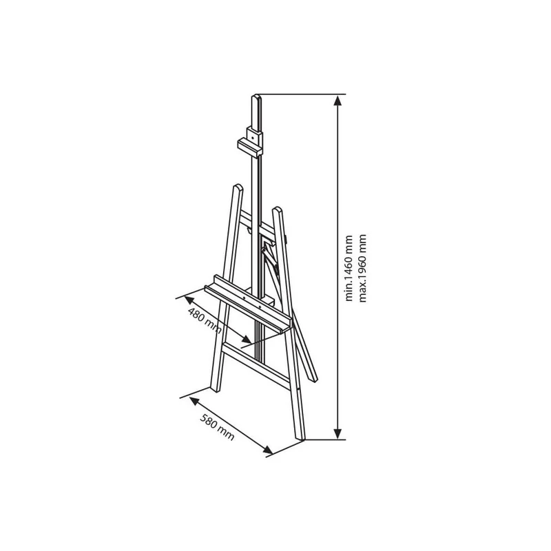 Holz Staffelei-Set “Art Easel” mit magnetischer A1 Kreidetafel, Buche