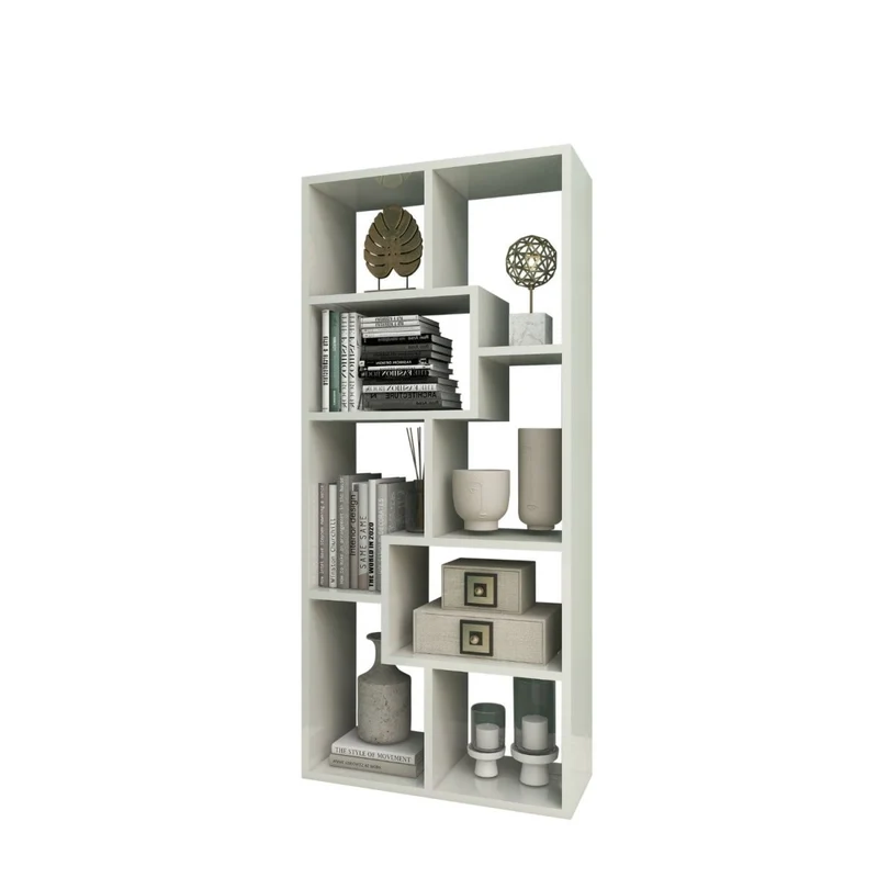 Coemo Bücherregal Sigma 8 versetzte Fächer, modernes Design