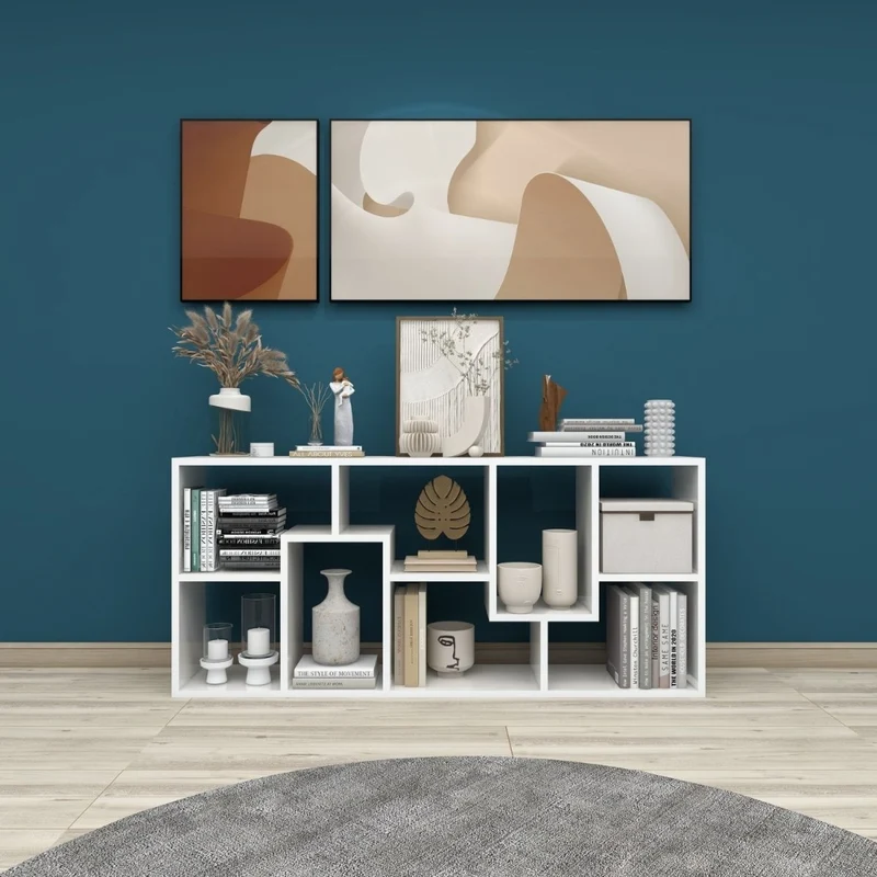 Coemo Bücherregal Sigma 8 versetzte Fächer, modernes Design