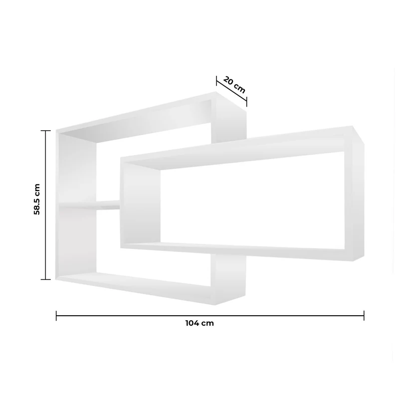 1B Wandregal Karo Schweberegal aus Holz