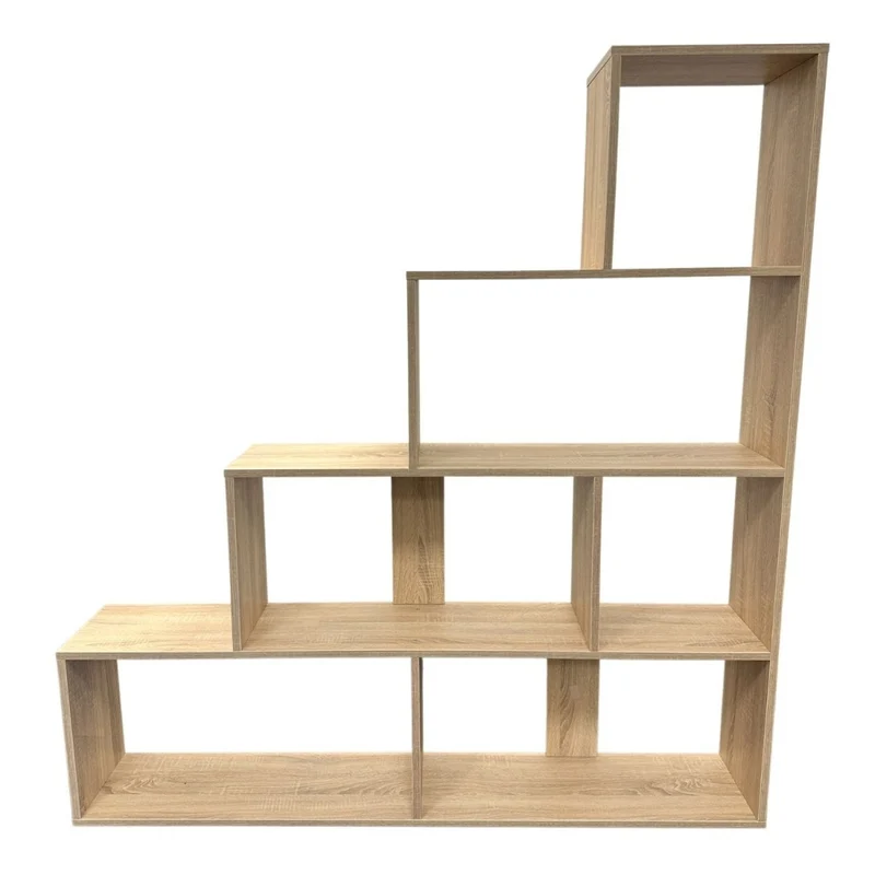 Coemo Treppenregal Scala aus Holz 4 Etagen Stufenregal 6 Fächer