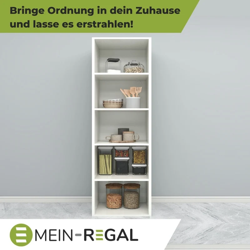 Coemo Standregal Alpha 135 aus Holz 5 Etagen