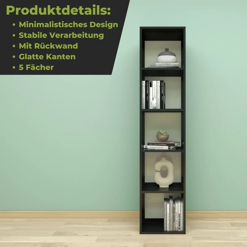 Coemo Standregal Alpha 135 aus Holz 5 Etagen