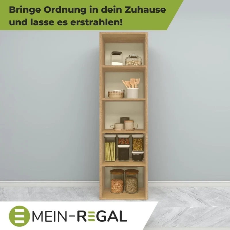 Coemo Standregal Alpha 135 aus Holz 5 Etagen