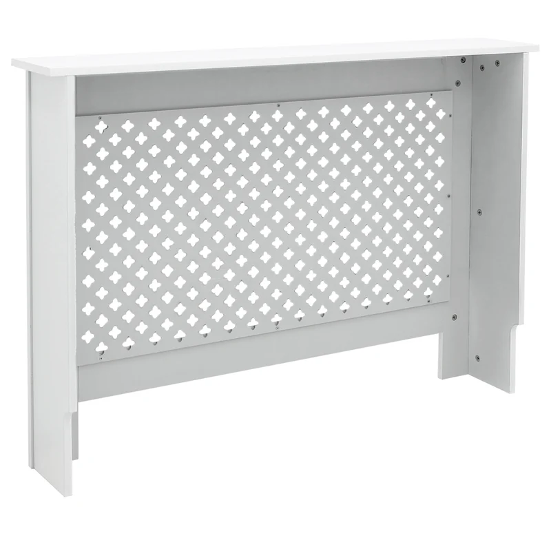 B-Ware Heizkörperverkleidung 112x19x82 cm Weiß aus MDF