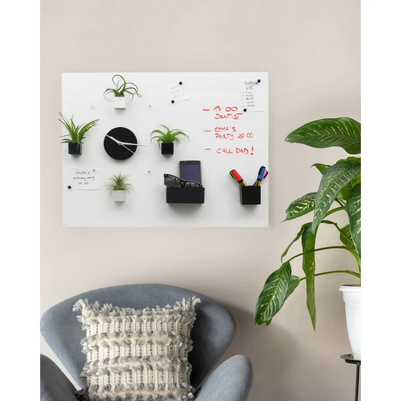KalaMitica® Kreidetafel Magnetisch, Ohne Rahmen, 57x74cm, Weiss