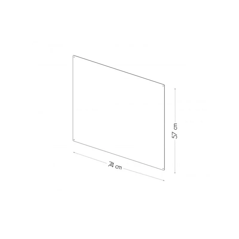 KalaMitica® Kreidetafel Magnetisch, Ohne Rahmen, 57x74cm, Weiss