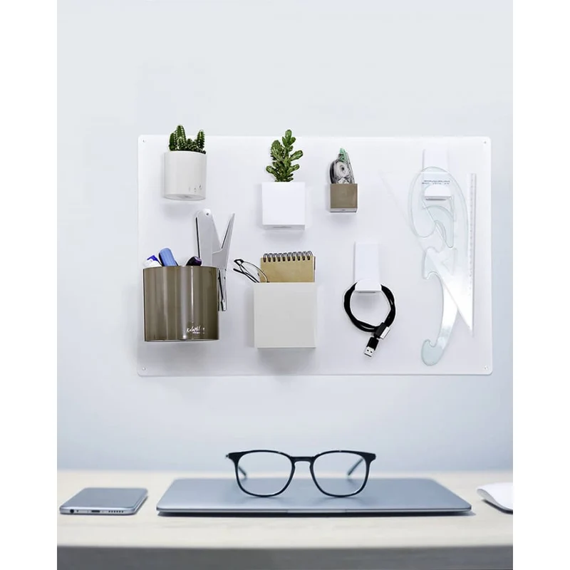 KalaMitica® Kreidetafel Magnetisch, Ohne Rahmen, 38x56cm, Weiss