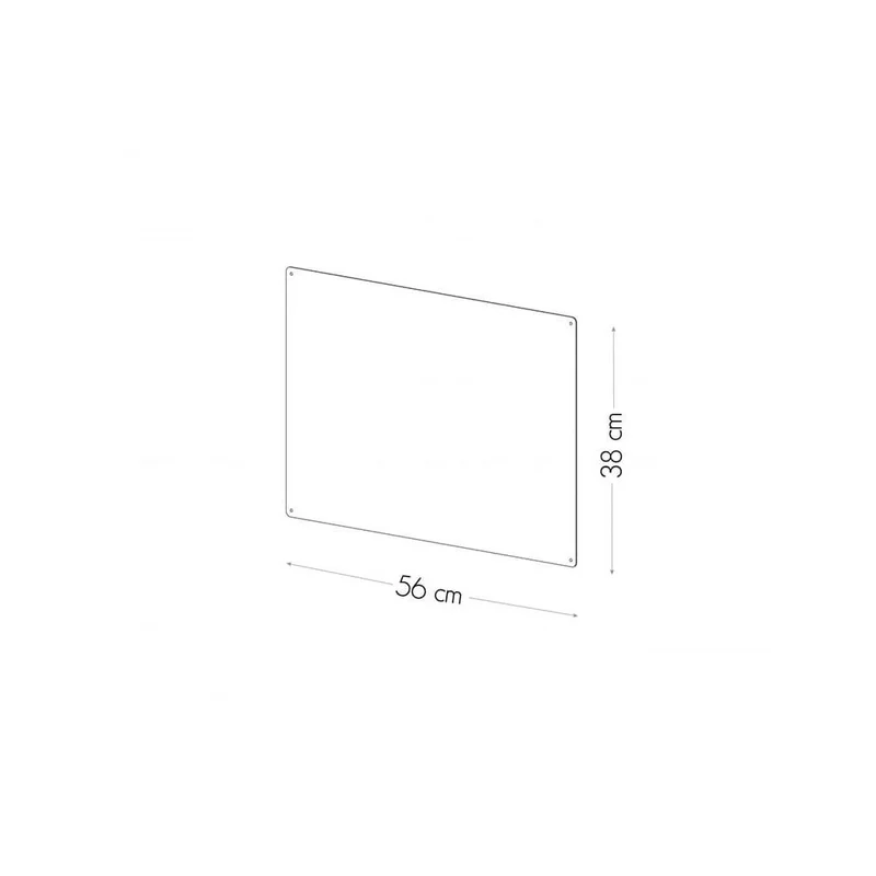 KalaMitica® Kreidetafel Magnetisch, Ohne Rahmen, 38x56cm, Weiss