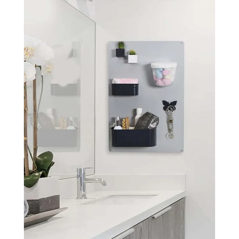 KalaMitica® Kreidetafel Magnetisch, Ohne Rahmen, 38x56cm, Silber