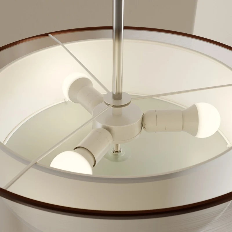B-Ware Lindby Deckenleuchte Deckenlampe Pikka Textil braun E27 Wohnzimmer Beleuchtung