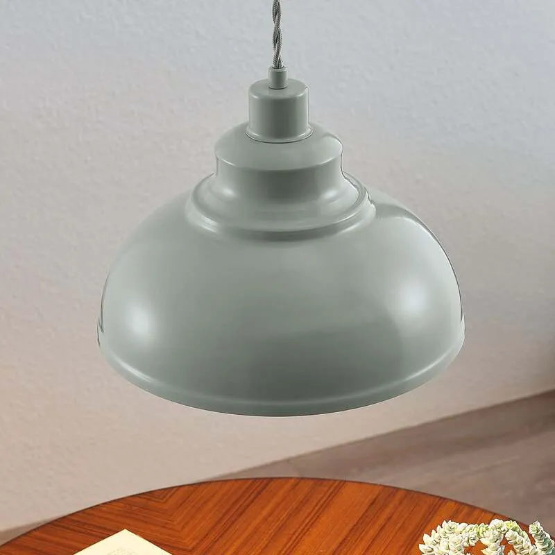 B-Ware Lindby Pendelleuchte Hängeleuchte Albertine LED Lampe dimmbar hellblau Ø29cm