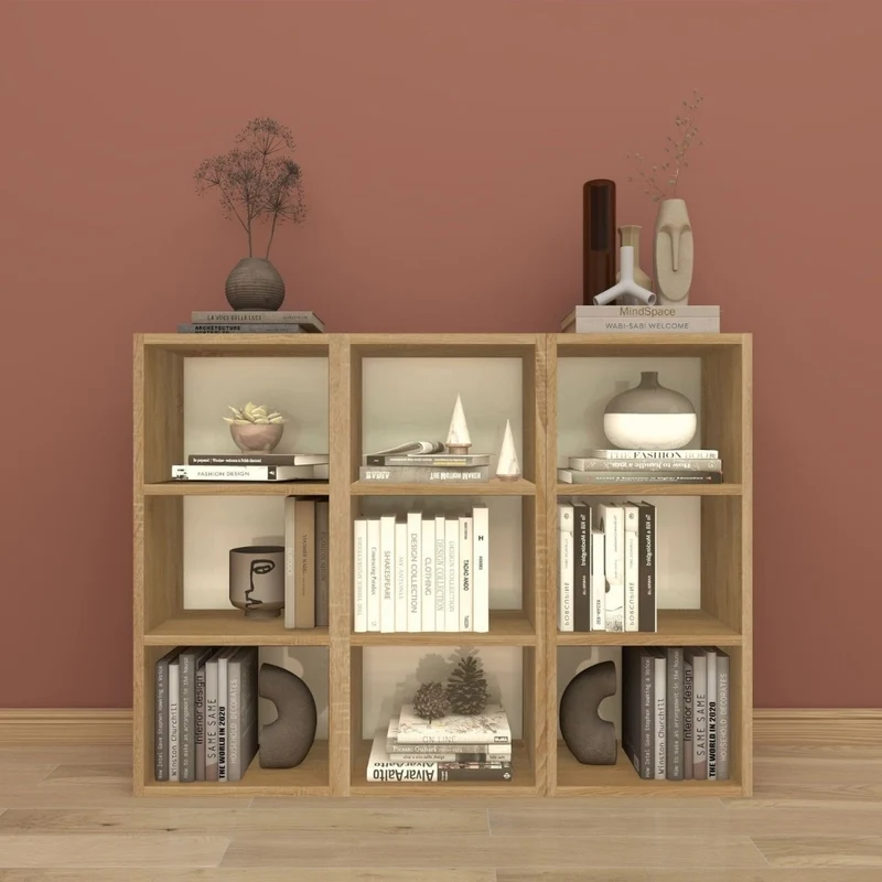 Coemo Standregal Alpha 80 aus Holz 3 Fächer