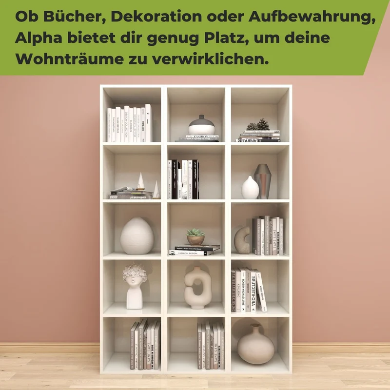 Coemo Standregal Alpha 185 Bücherregal 5 Etagen