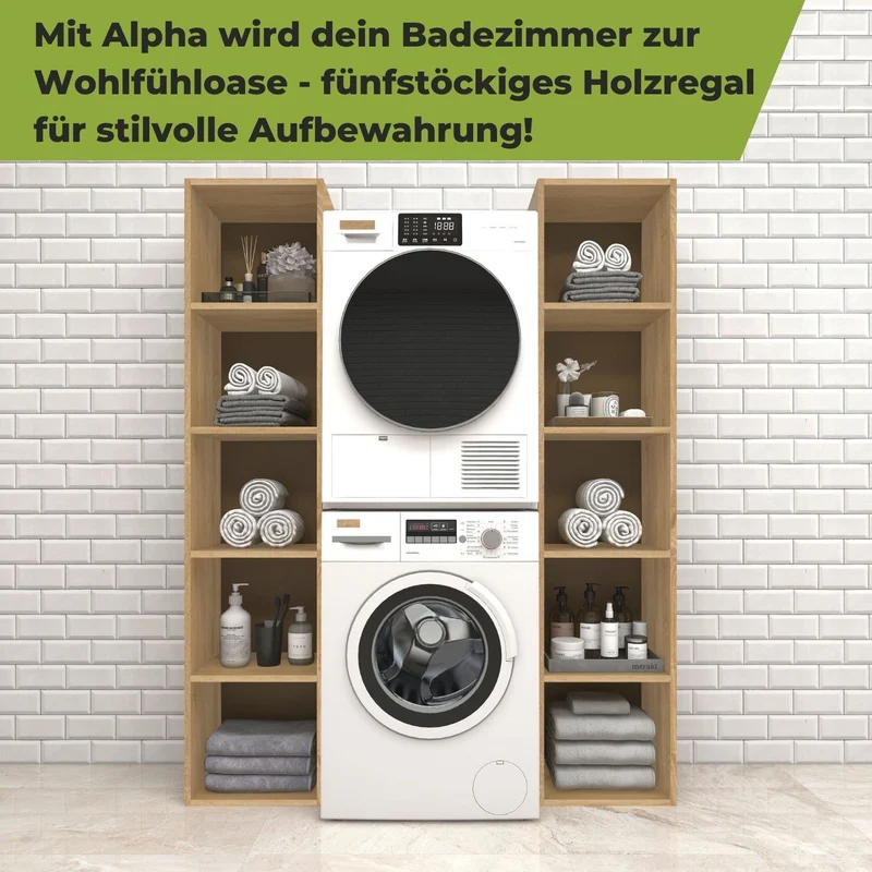 Coemo Standregal Alpha 185 Bücherregal 5 Etagen