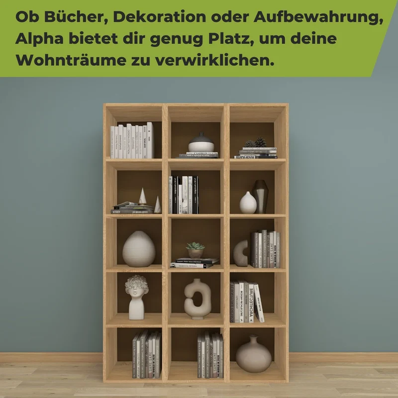 Coemo Standregal Alpha 185 Bücherregal 5 Etagen