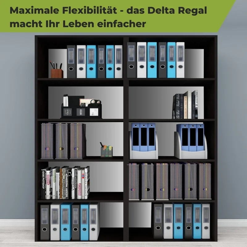 Coemo Hohes Aktenregal Delta-5 Regal 5 Fächer