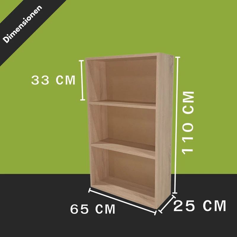 Coemo Kompaktes Aktenregal Delta-3 Standregal 3 Fächer