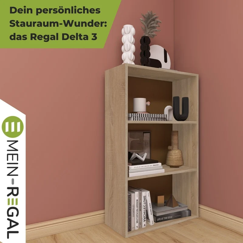 Coemo Kompaktes Aktenregal Delta-3 Standregal 3 Fächer