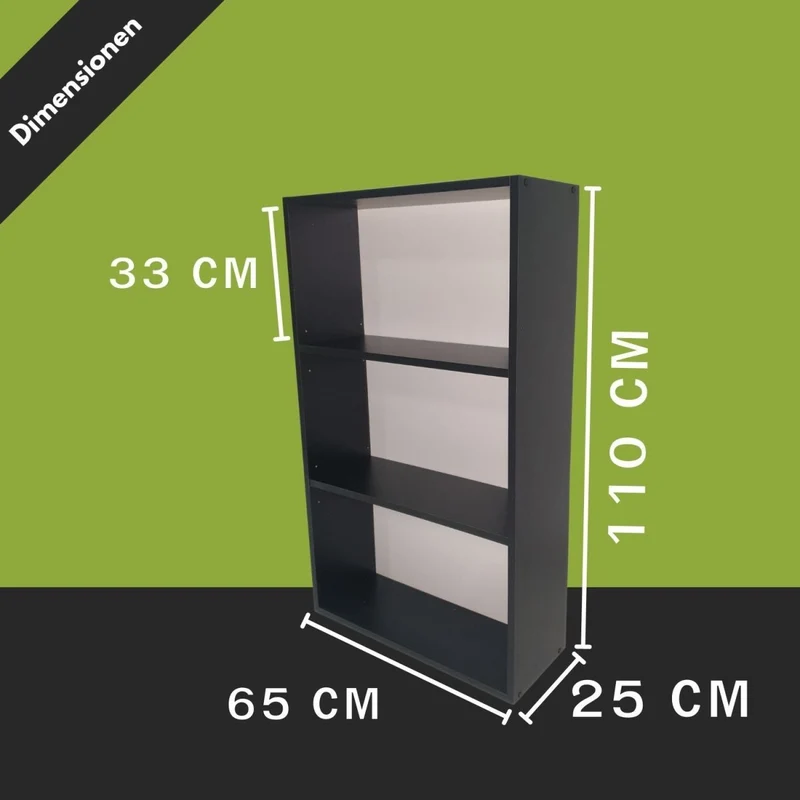 Coemo Kompaktes Aktenregal Delta-3 Standregal 3 Fächer