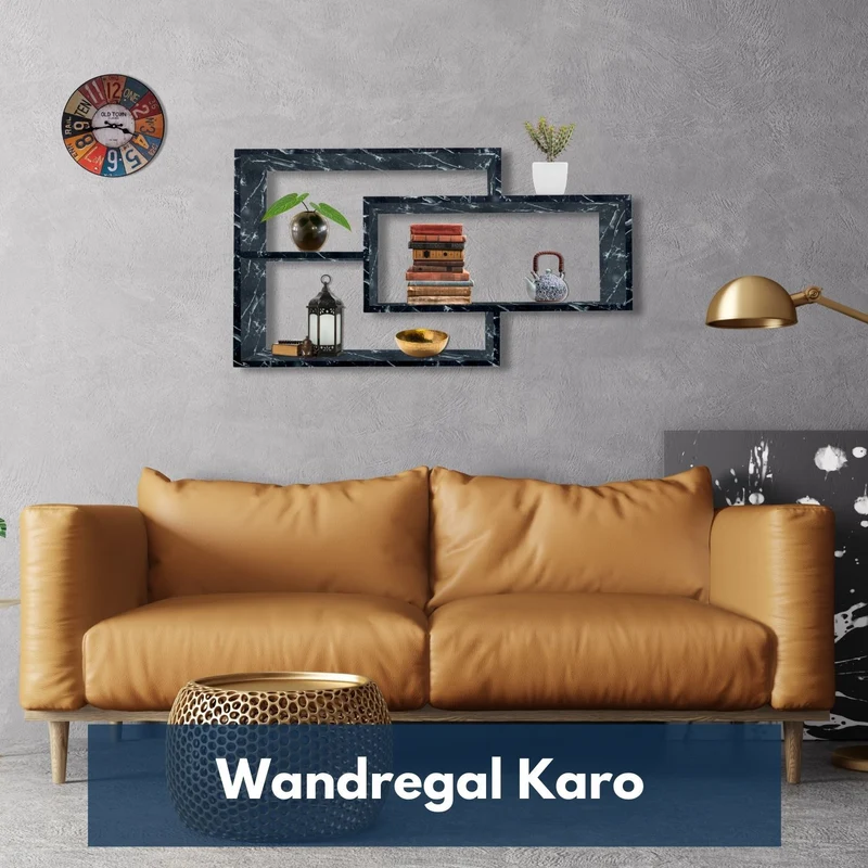 Wandregal Karo Schweberegal aus Holz