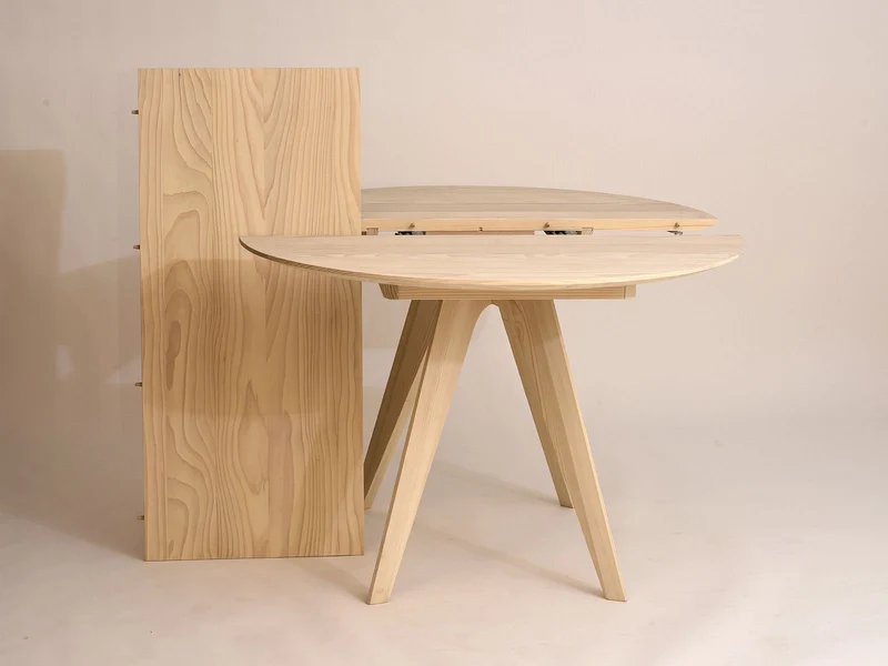 Tisch Sfer, Weißtanne, D 110 cm. Besonders schön und günstig