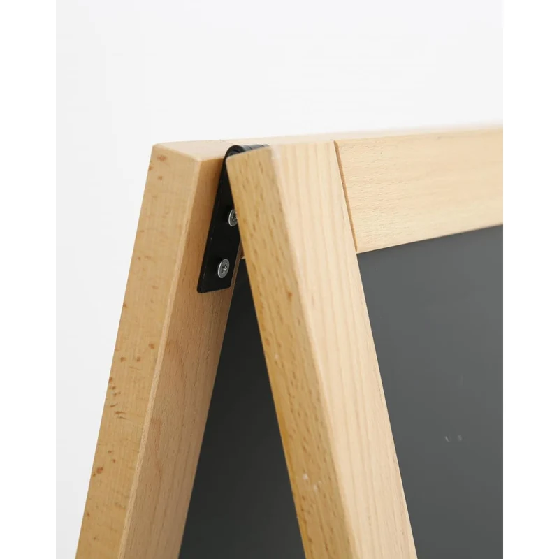 "ChalkMaster Pro" – Wetterfester Kreidetafel-Aufsteller 145x67cm, Buche