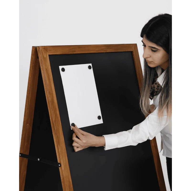 "ChalkMaster Pro" – Wetterfester Kreidetafel-Aufsteller 145x67cm, Dunkel