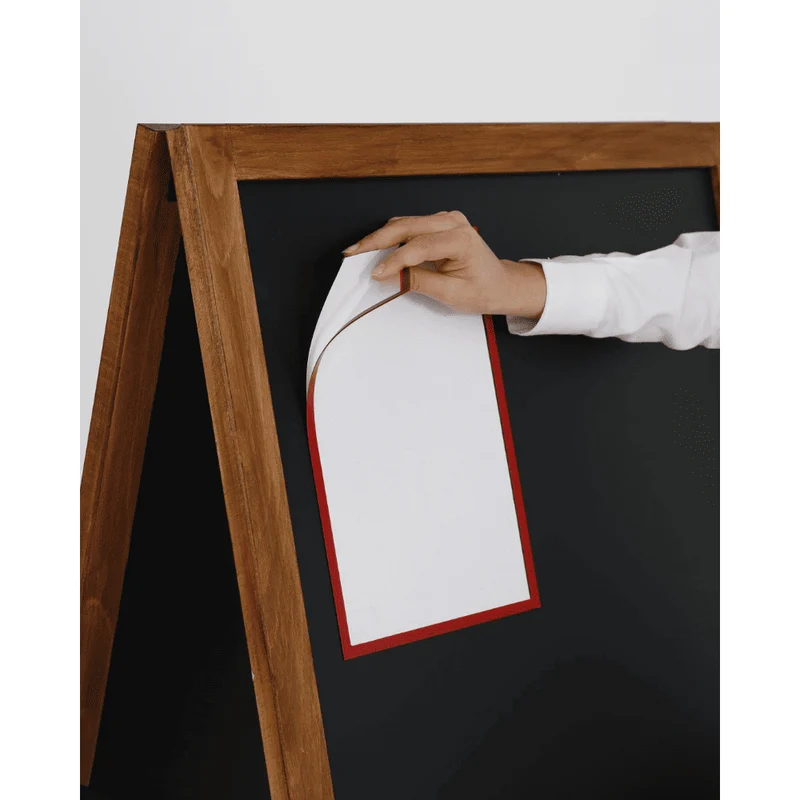 "ChalkMaster Pro" – Wetterfester Kreidetafel-Aufsteller 145x67cm, Dunkel